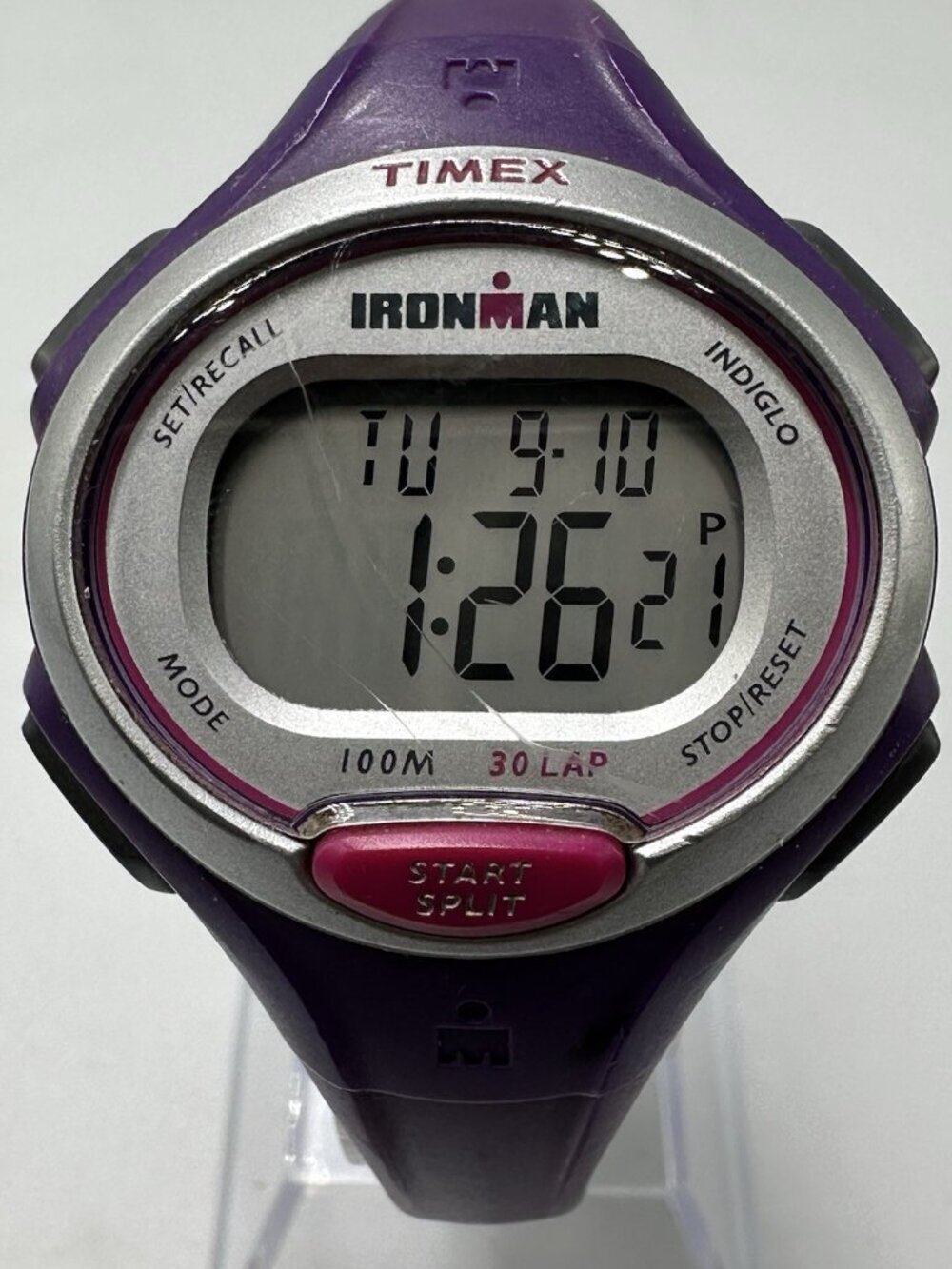 3/$30 Timex Triathlon Ironman Digital Watch Women Purple Water Resistant